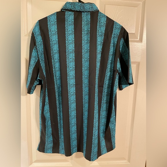 FashionNova Mens Size Small Blue&Yellow OR Black&Green Button Up Shirt - Picture 5 of 6